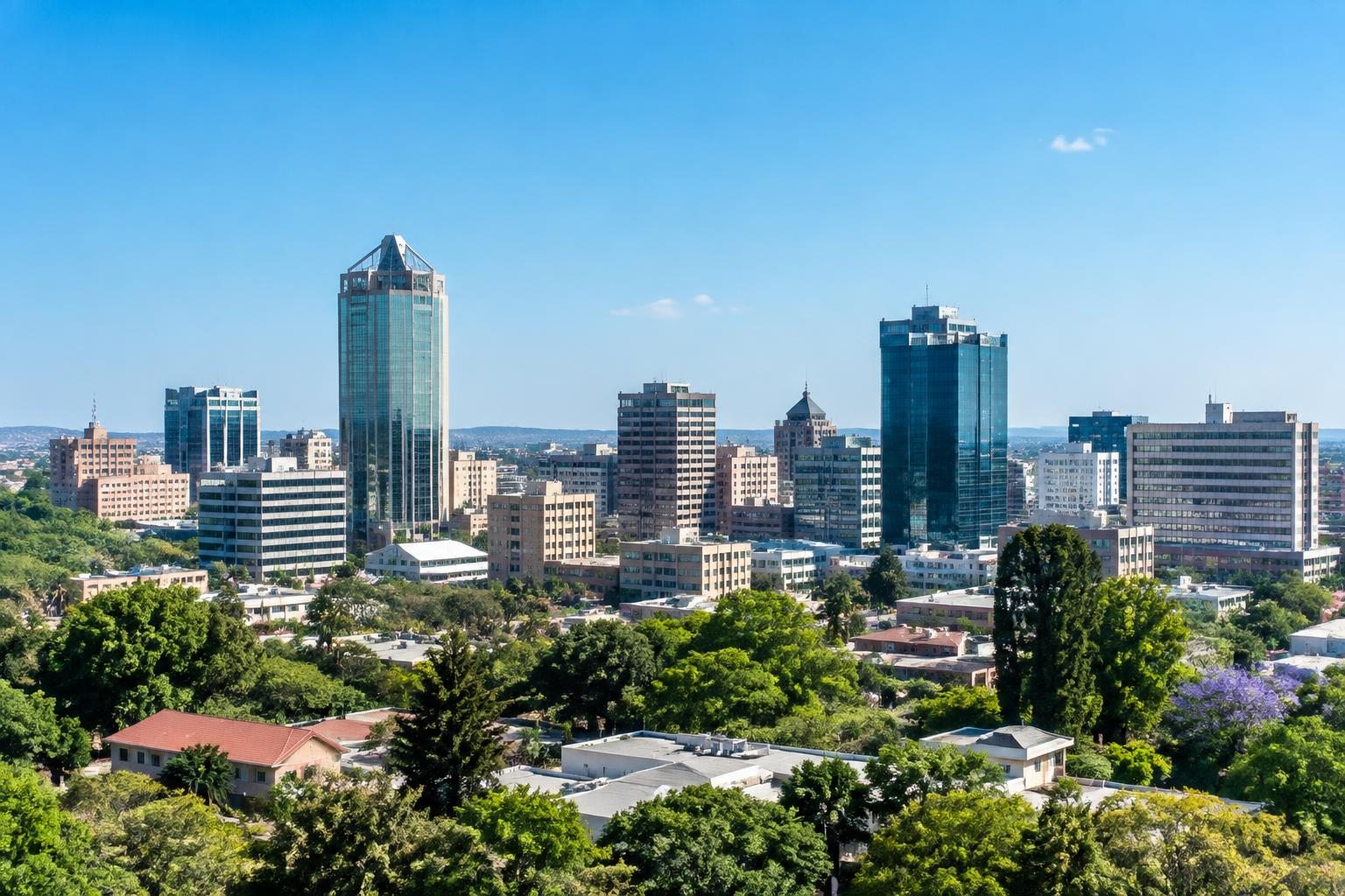 Illustrative urban skyline; not a verified photograph of a project site